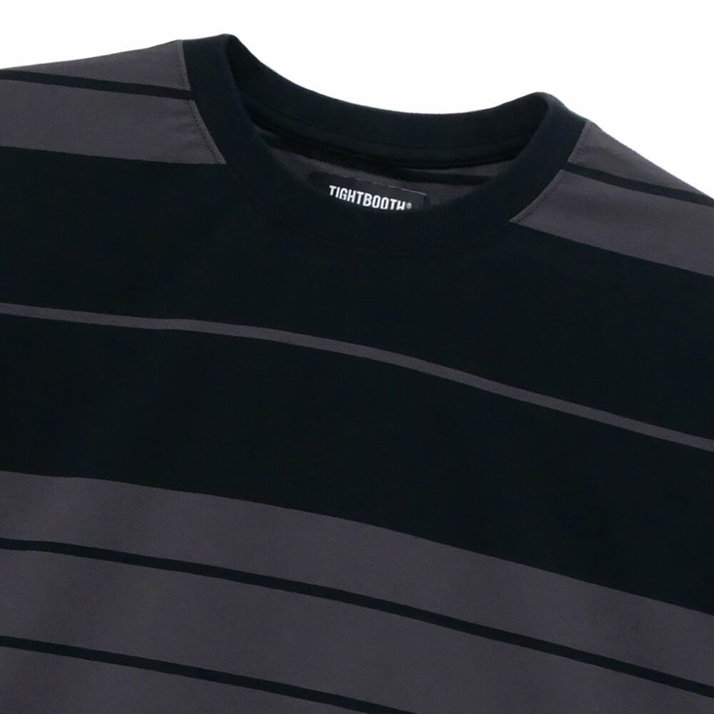 TIGHTBOOTH（TBPR）T-SHIRT タイトブース Tシャツ BORDER BLACK/CHARCOAL スケートボード スケボー 1