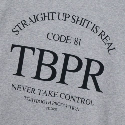 TIGHTBOOTH（TBPR）T-SHIRT タイトブース Tシャツ STRAIGHT UP QUICK DRYING GREY スケートボード スケボー 4