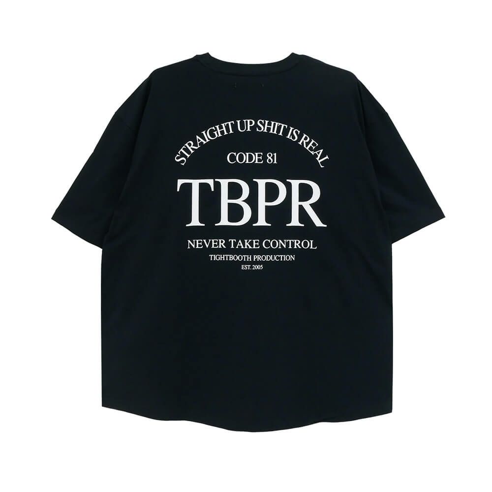 TIGHTBOOTH（TBPR）T-SHIRT タイトブース Tシャツ STRAIGHT UP QUICK DRYING BLACK スケートボード スケボー 