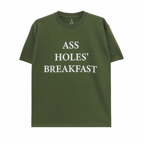 400BLOWS T-SHIRT フォーハンドレッドブロウズ Tシャツ ASSHOLE'S BREAKFAST DEEP GREEN スケートボード スケボー 