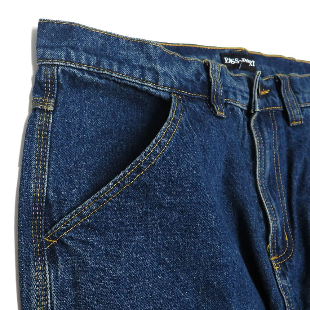 PASS~PORT JEANS パスポート パンツ ジーンズ WORKERS CLUB CLASSIC WASHED DARK INDIGO スケートボード スケボー 1