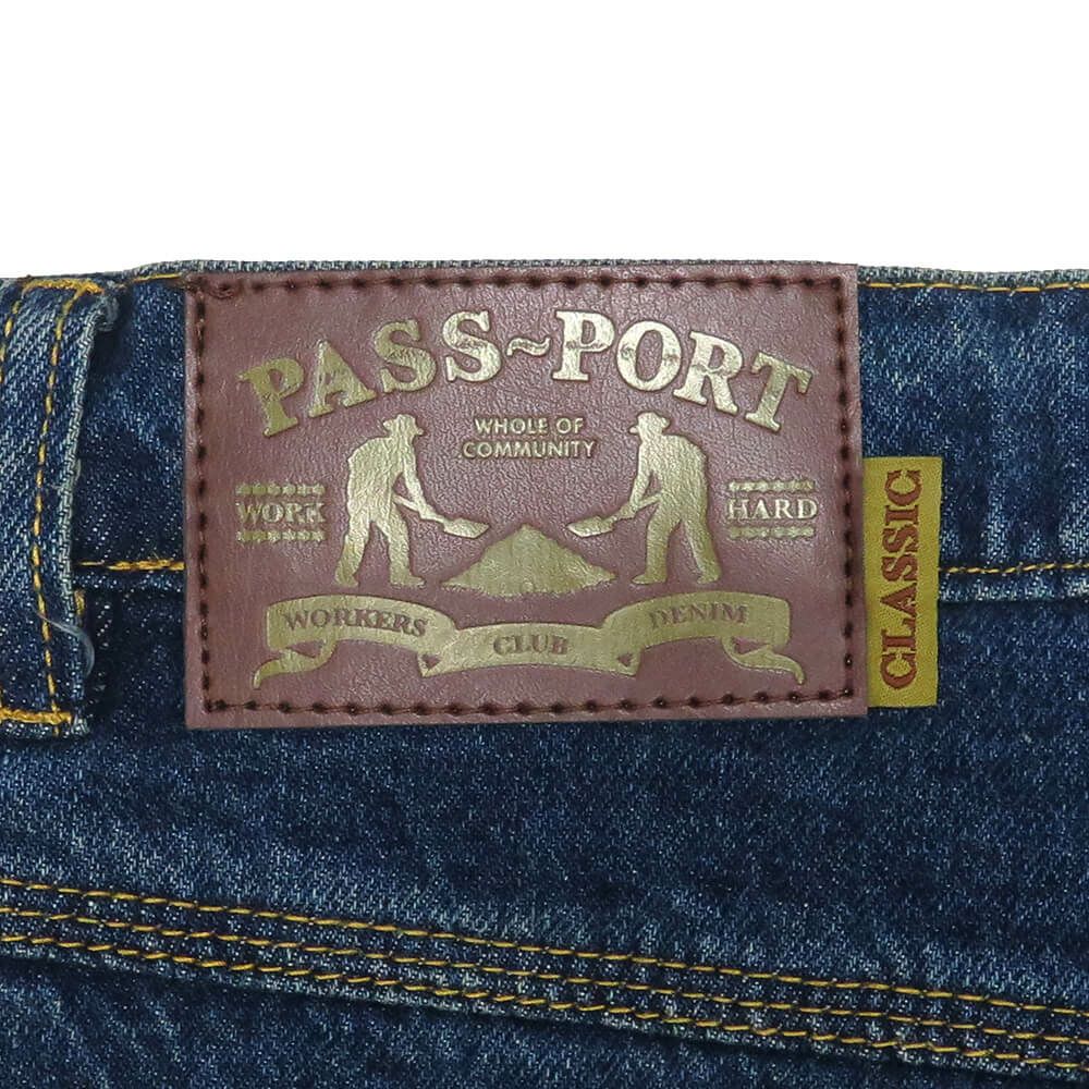 PASS~PORT JEANS パスポート パンツ ジーンズ WORKERS CLUB CLASSIC WASHED DARK INDIGO スケートボード スケボー 8
