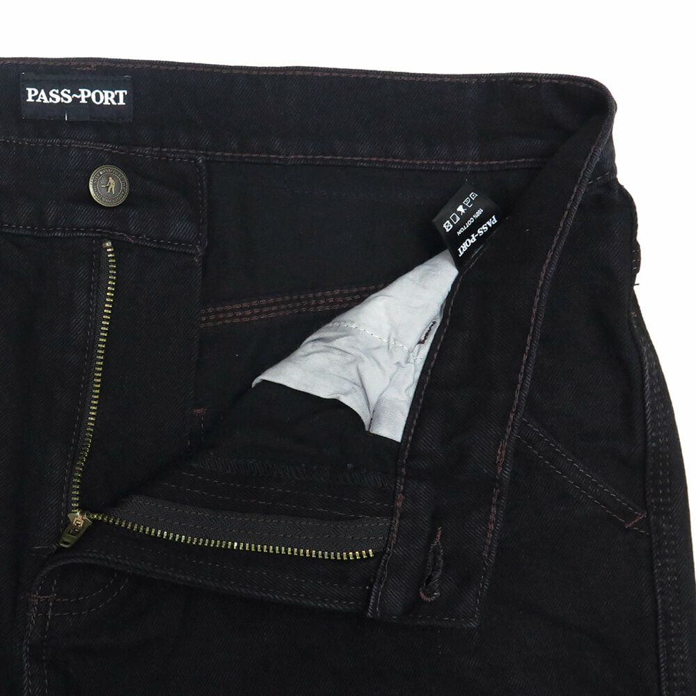 PASS~PORT JEANS パスポート パンツ ジーンズ WORKERS CLUB CLASSIC WASHED BLACK スケートボード スケボー 3