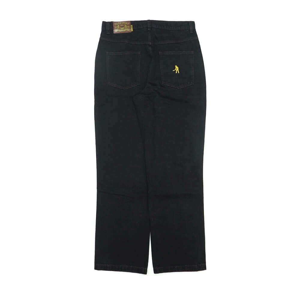 PASS~PORT JEANS パスポート パンツ ジーンズ WORKERS CLUB CLASSIC WASHED BLACK スケートボード スケボー 7