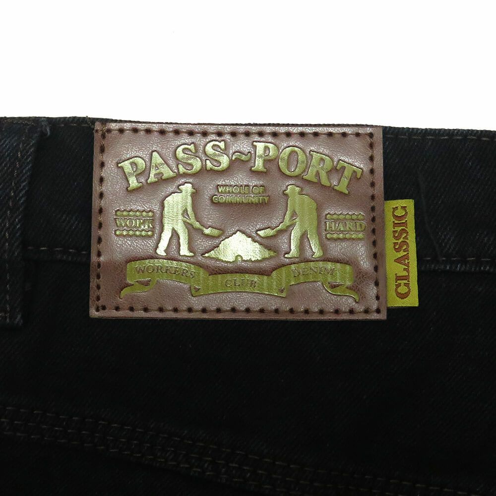 PASS~PORT JEANS パスポート パンツ ジーンズ WORKERS CLUB CLASSIC WASHED BLACK スケートボード スケボー 8