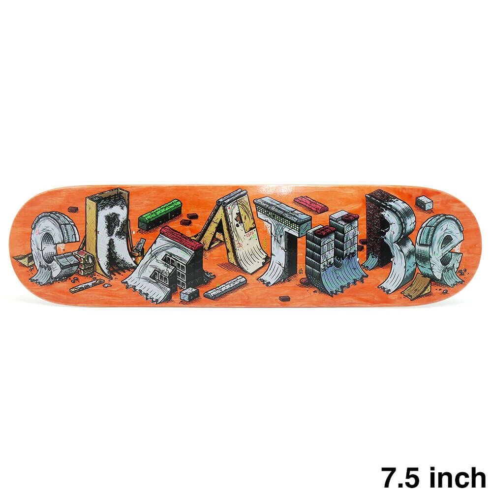 CREATURE DECK クリーチャー デッキ TEAM SLAB CITY 7.5 スケートボード スケボー　1