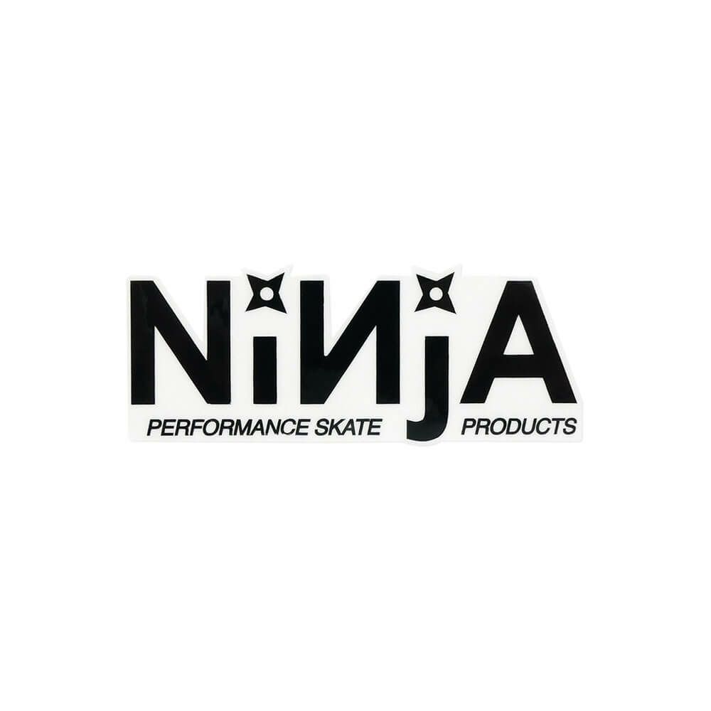 NINJA STICKER ニンジャ ステッカー LOGO DIECUT BLACK/CLEAR スケートボード スケボー
