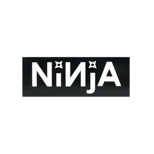 NINJA STICKER ニンジャ ステッカー LOGO WHITE/BLACK スケートボード スケボー