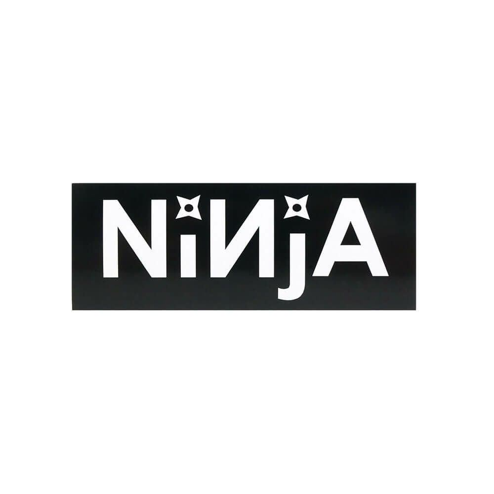 NINJA STICKER ニンジャ ステッカー LOGO WHITE/BLACK スケートボード スケボー