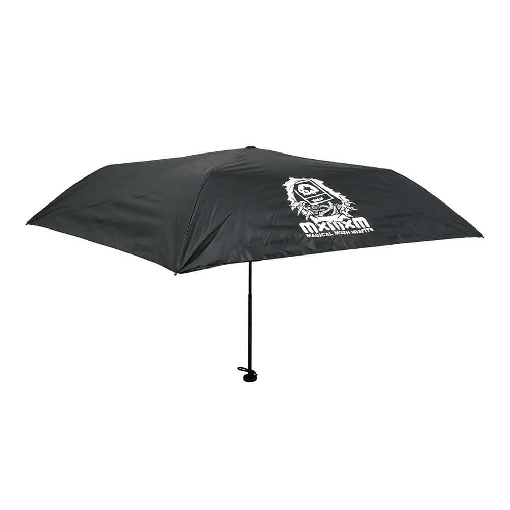 MAGICAL MOSH MISFITS UMBRELLA マジカルモッシュミスフィッツ 晴雨兼用傘 MxMxM 折りたたみ傘 BLACK スケートボード スケボー　1