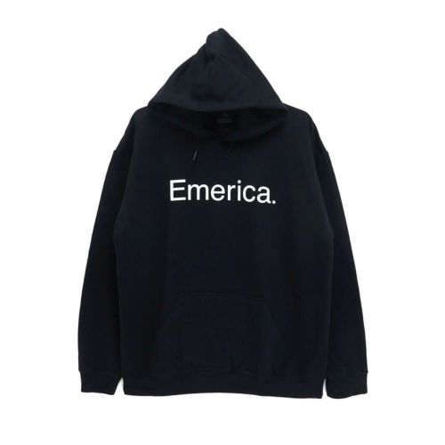 EMERICA HOOD エメリカ パーカー PURE LOGO BLACK スケートボード スケボー 
