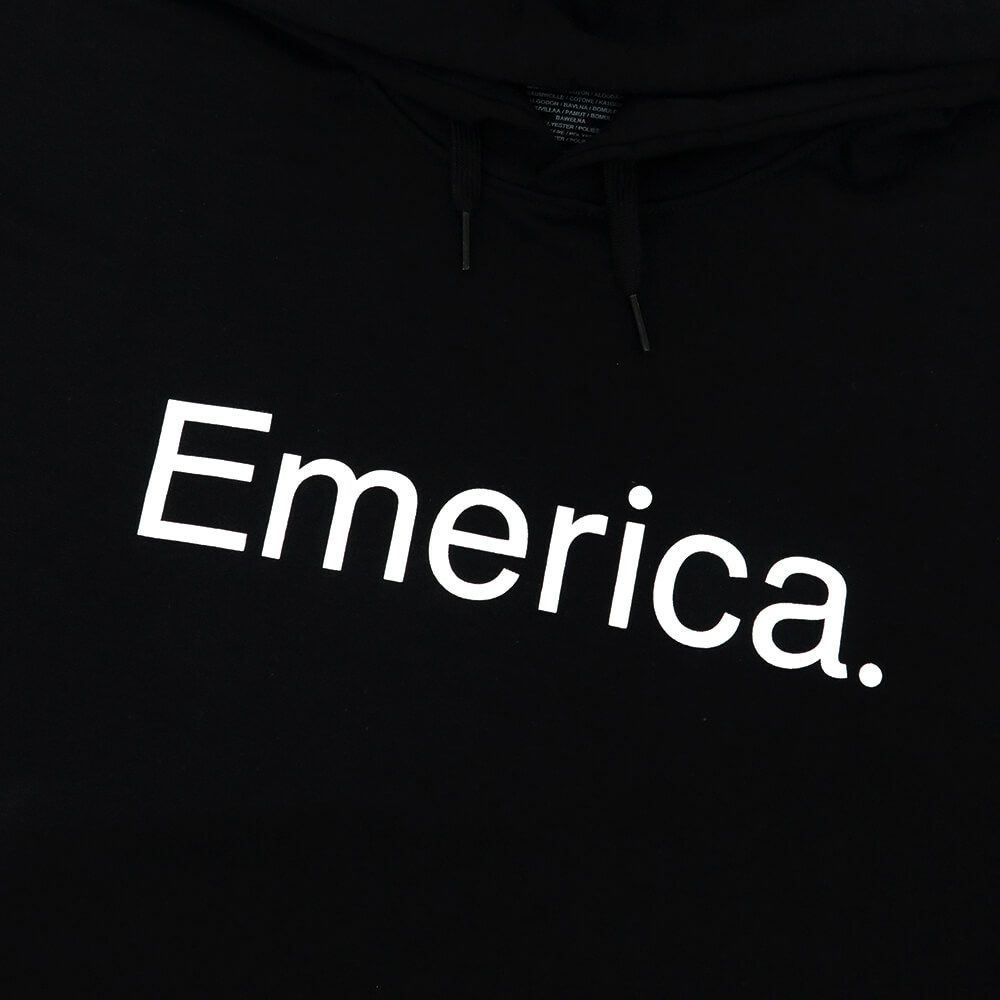 EMERICA HOOD エメリカ パーカー PURE LOGO BLACK スケートボード スケボー 1