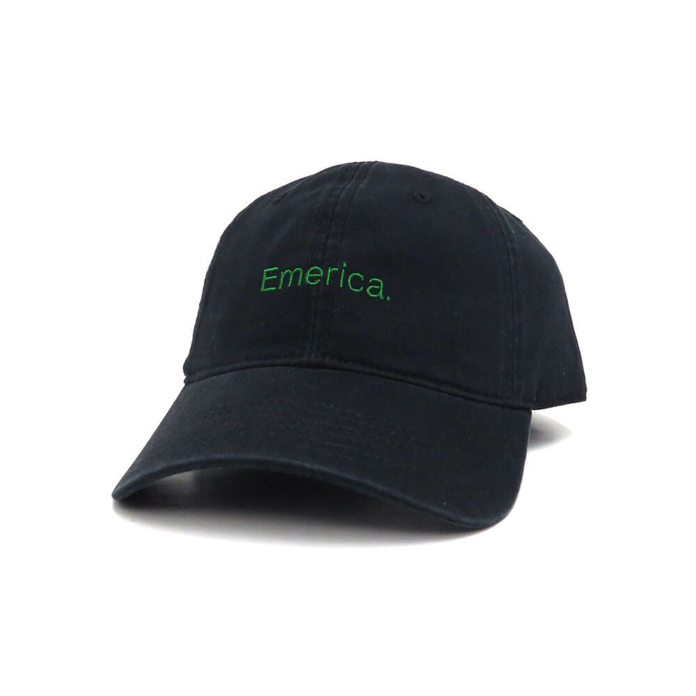 EMERICA CAP エメリカ キャップ PURE GOLD DAD BLACK/GREEN スケートボード スケボー 