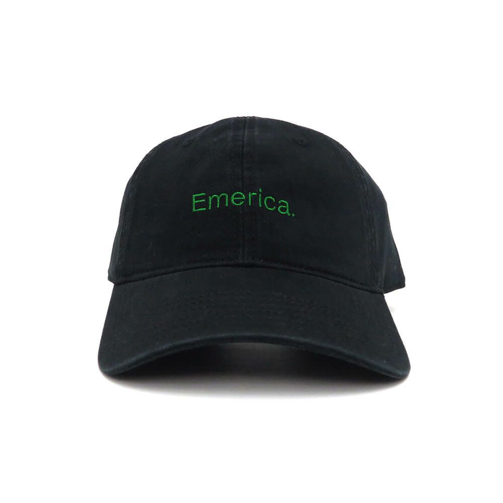 EMERICA CAP エメリカ キャップ PURE GOLD DAD BLACK/GREEN スケートボード スケボー 1