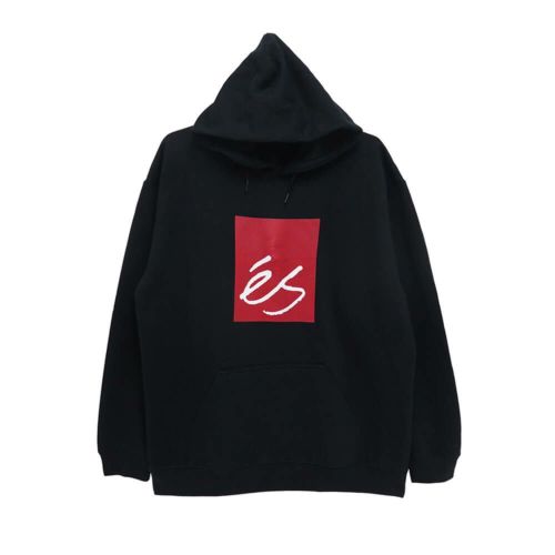 ES HOOD エス パーカー MAIN BLOCK BLACK スケートボード スケボー 