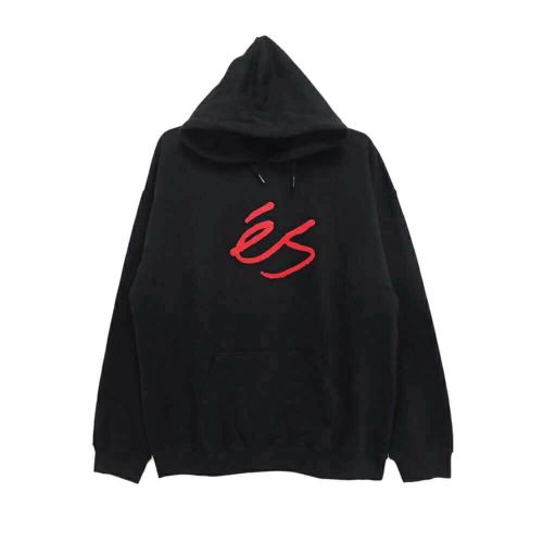 ES HOOD エス パーカー SCRIPT BLACK スケートボード スケボー 