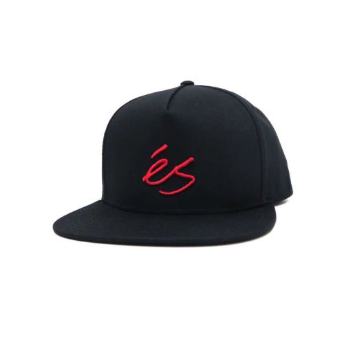 ES CAP エス キャップ SCRIPT SNAPBACK BLACK スケートボード スケボー 