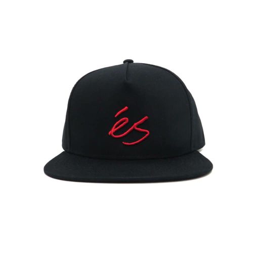 ES CAP エス キャップ SCRIPT SNAPBACK BLACK スケートボード スケボー 1