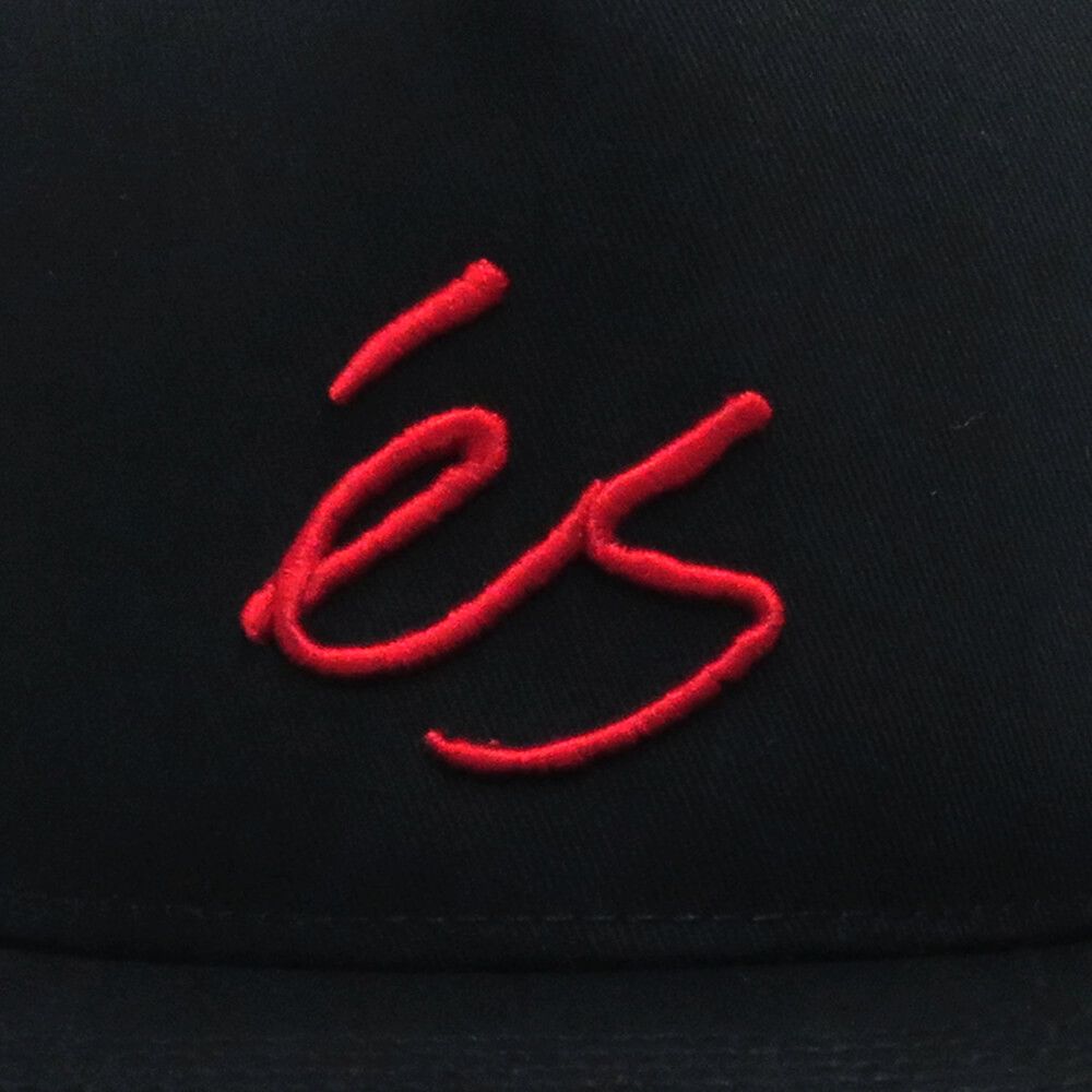 ES CAP エス キャップ SCRIPT SNAPBACK BLACK スケートボード スケボー 4