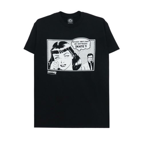 THRASHER T-SHIRT スラッシャー Tシャツ BOYFRIEND BLACK（US企画） スケートボード スケボー 
