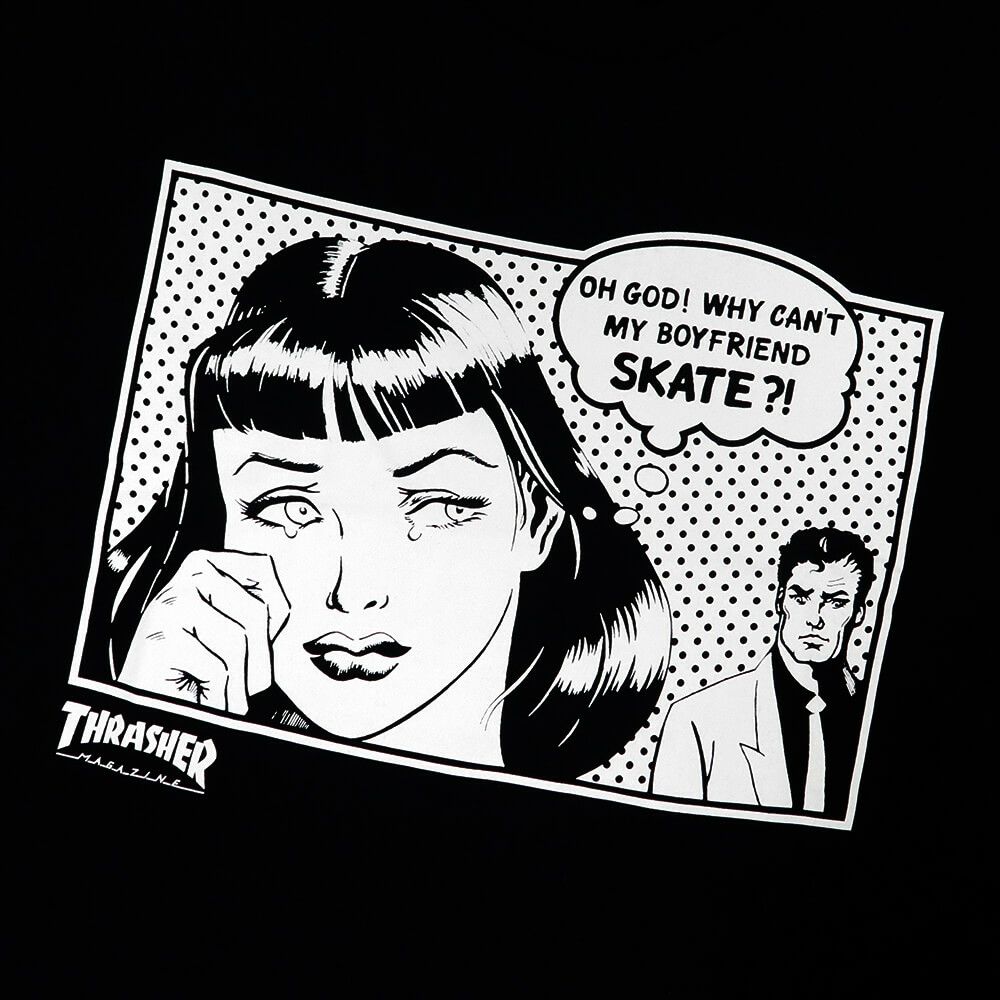 THRASHER T-SHIRT スラッシャー Tシャツ BOYFRIEND BLACK（US企画） スケートボード スケボー 1
