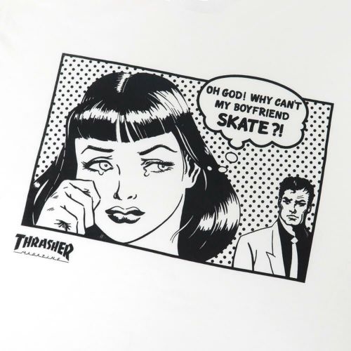  THRASHER T-SHIRT スラッシャー Tシャツ BOYFRIEND WHITE（US企画） スケートボード スケボー 1