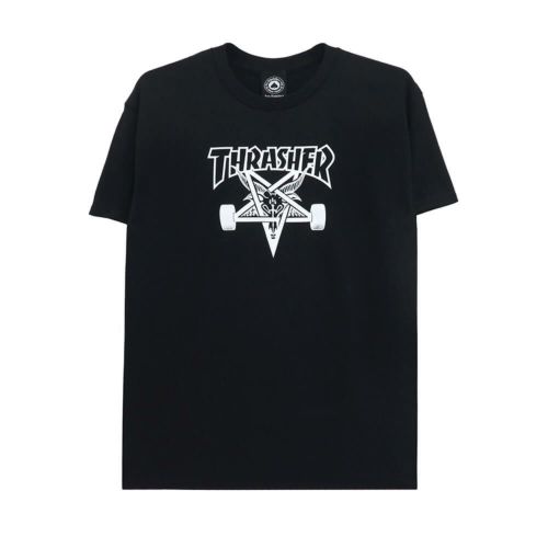 THRASHER T-SHIRT スラッシャー Tシャツ SKATEGOAT BLACK（US企画） スケートボード スケボー 