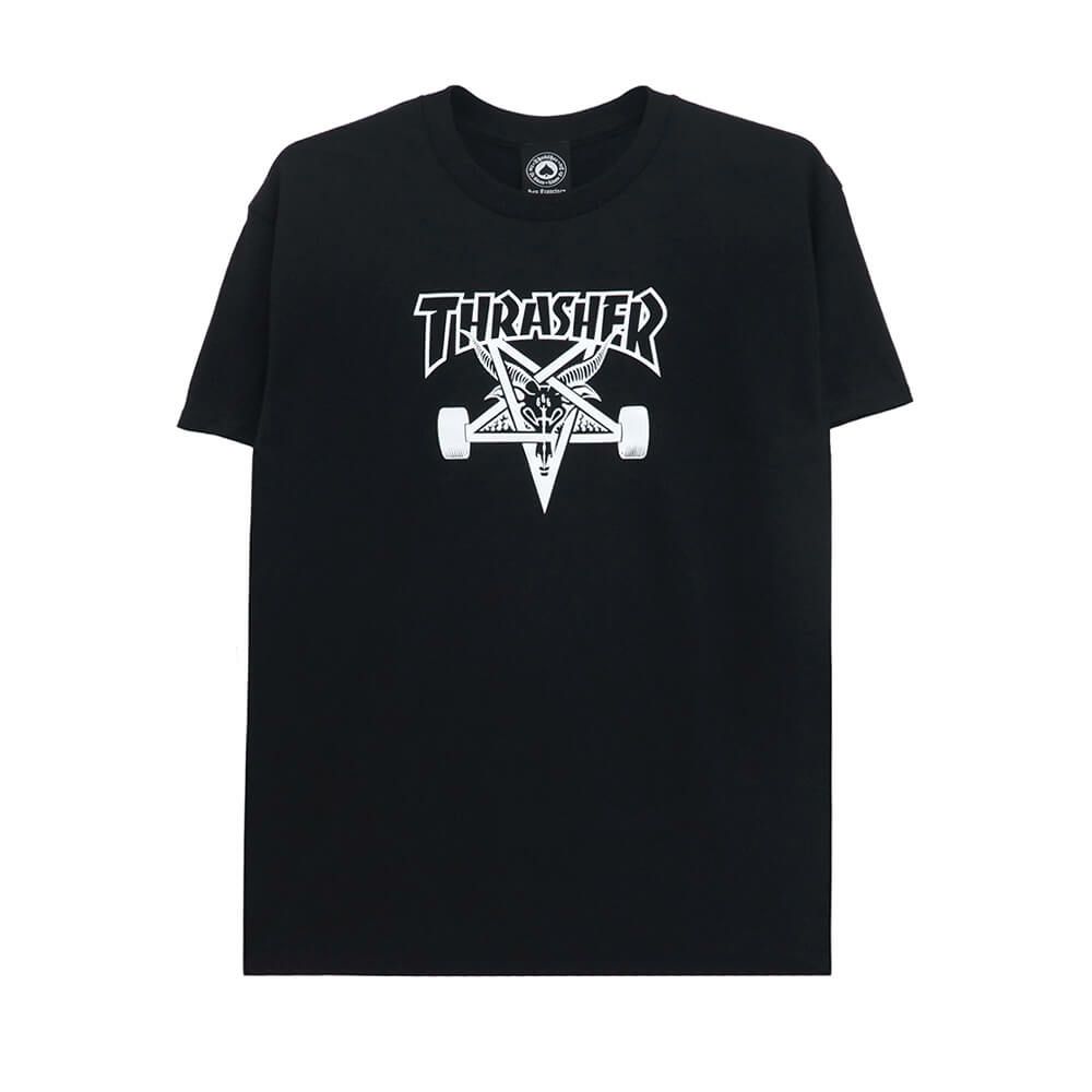 THRASHER T-SHIRT スラッシャー Tシャツ SKATEGOAT BLACK（US企画） スケートボード スケボー 
