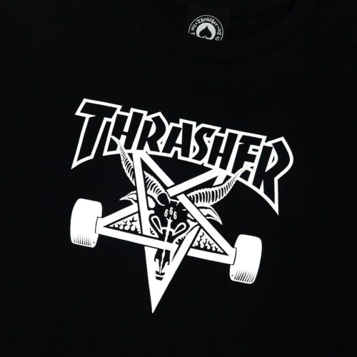 THRASHER T-SHIRT スラッシャー Tシャツ SKATEGOAT BLACK（US企画） スケートボード スケボー 1