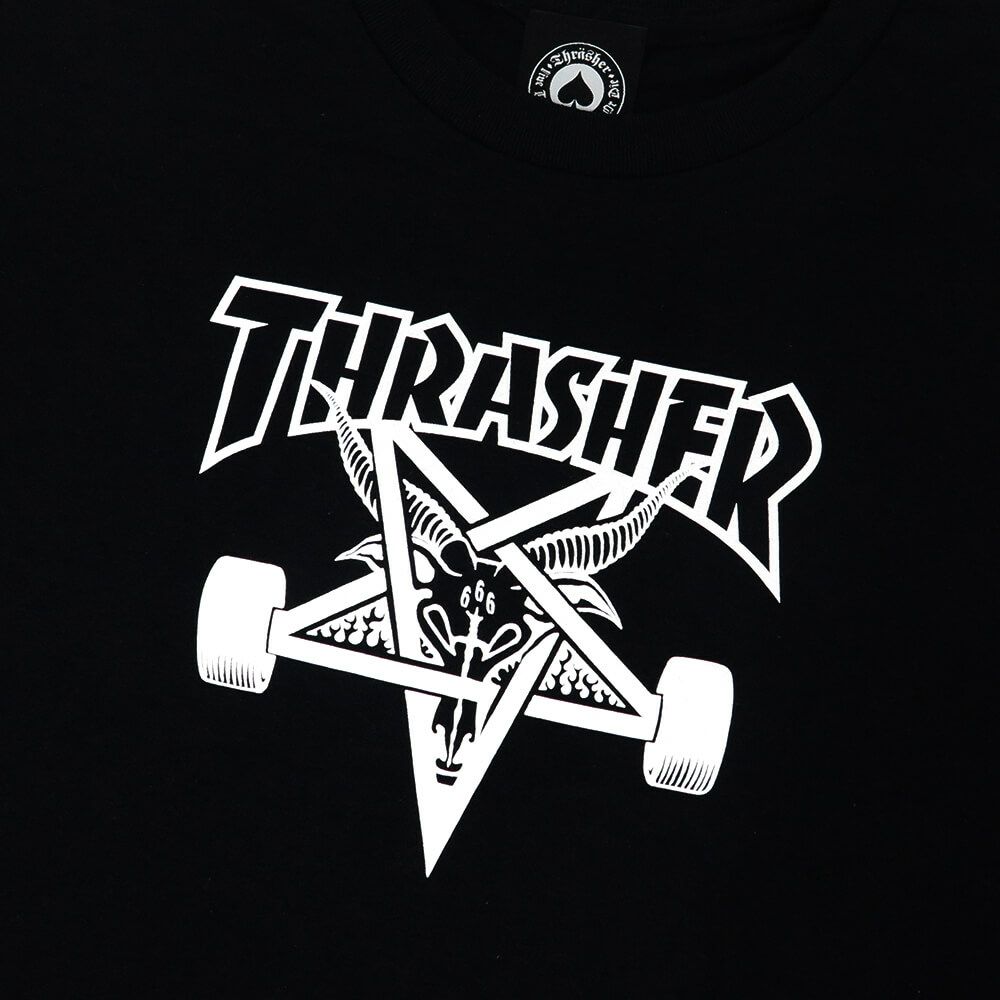 THRASHER T-SHIRT スラッシャー Tシャツ SKATEGOAT BLACK（US企画） スケートボード スケボー 1
