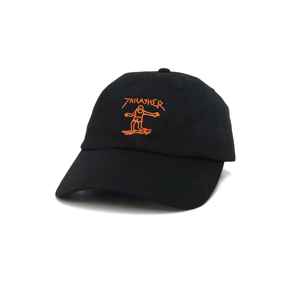 THRASHER CAP スラッシャー キャップ GONZ OLD TIMER BLACK/ORANGE（US企画） スケートボード スケボー 