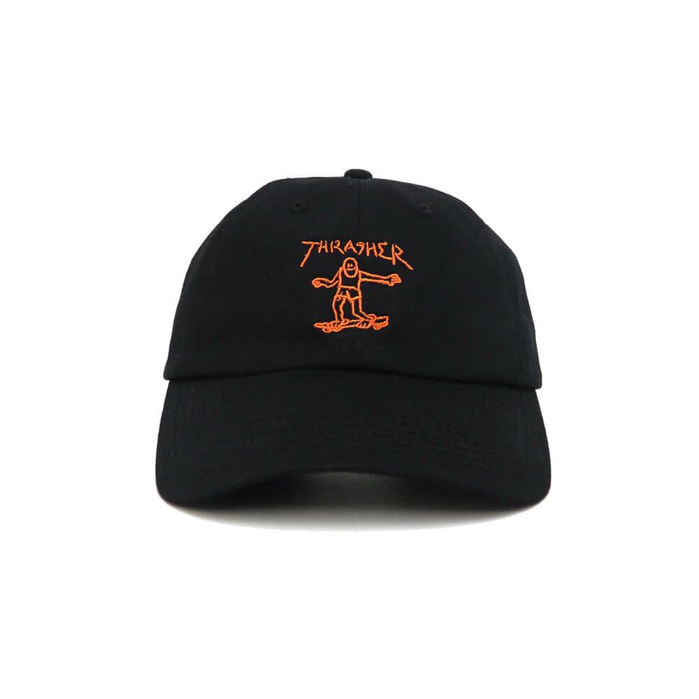 THRASHER CAP スラッシャー キャップ GONZ OLD TIMER BLACK/ORANGE（US企画） スケートボード スケボー 1