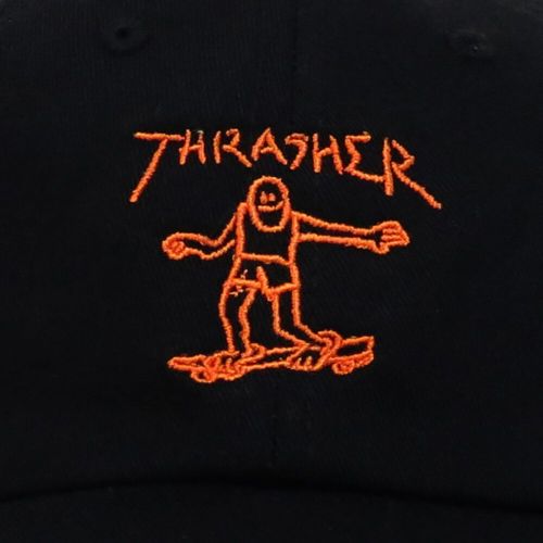 THRASHER CAP スラッシャー キャップ GONZ OLD TIMER BLACK/ORANGE（US企画） スケートボード スケボー 4