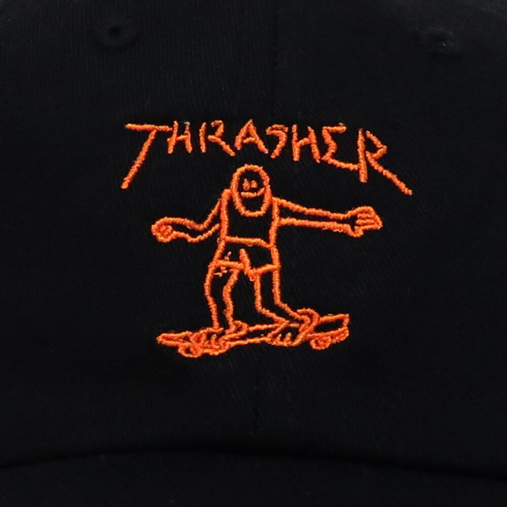 THRASHER CAP スラッシャー キャップ GONZ OLD TIMER BLACK/ORANGE（US企画） スケートボード スケボー 4