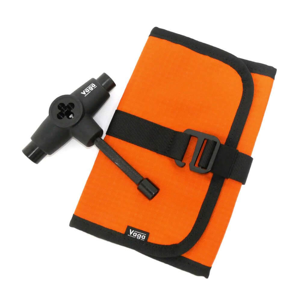 VAGA BAG バガ バッグ TOOL ROLL WITH SKATE TOOL ORANGE スケートボード スケボー 2