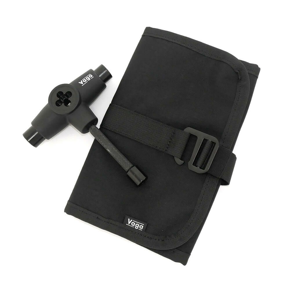 VAGA BAG バガ バッグ TOOL ROLL WITH SKATE TOOL BLACK スケートボード スケボー 2