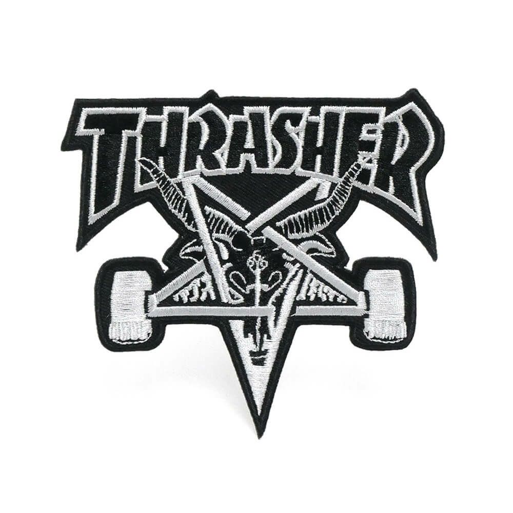 THRASHER PATCH スラッシャー ワッペン SK8GOAT BLACK/GREY（US企画） スケートボード スケボー　1