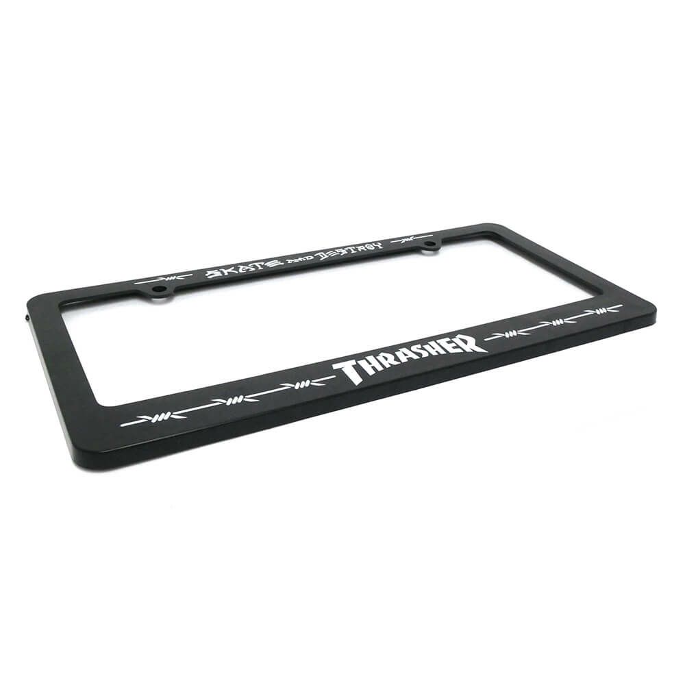 THRASHER LICENSE PLATE COVER スラッシャー ライセンスプレートカバー BARBED WIRE LICENSE PLATE COVER（US企画） スケートボード スケボー　2