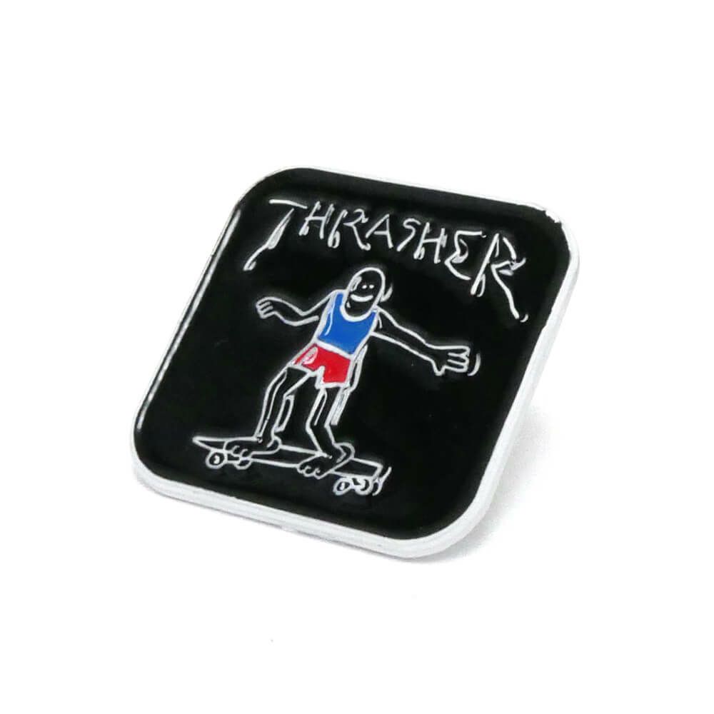 THRASHER BADGE スラッシャー バッジ GONZ LAPEL PIN（US企画） スケートボード スケボー 1