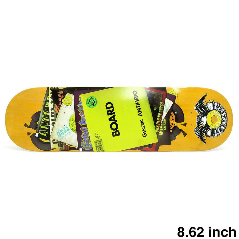 ANTIHERO DECK アンチヒーロー デッキ JOHN CARDIEL STUDIO18 YELLOW STAIN 8.62 スケートボード スケボー 1