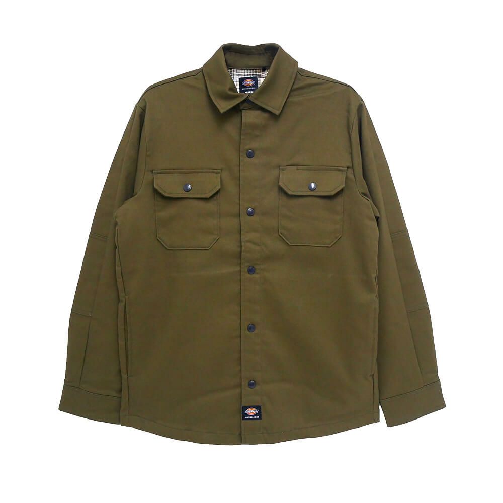 DICKIES SKATEBOARDING JACKET ディッキーズ スケートボーディング ジャケット MIKE ANDERSON LINED SHIRT DARK OLIVE スケートボード スケボー 