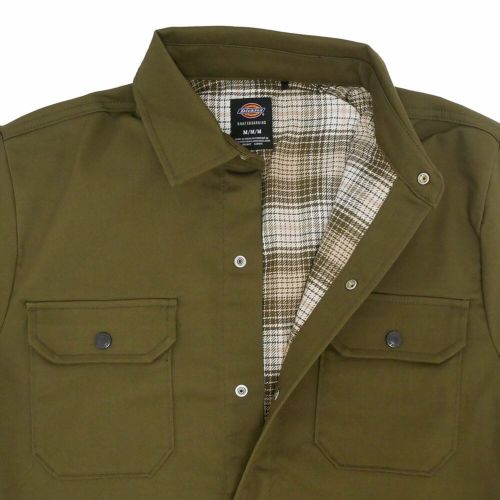 DICKIES SKATEBOARDING JACKET ディッキーズ スケートボーディング ジャケット MIKE ANDERSON LINED SHIRT DARK OLIVE スケートボード スケボー 1