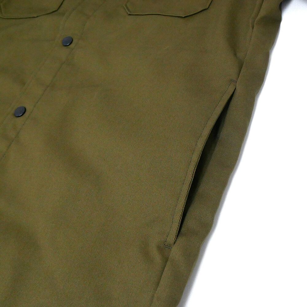 DICKIES SKATEBOARDING JACKET ディッキーズ スケートボーディング ジャケット MIKE ANDERSON LINED SHIRT DARK OLIVE スケートボード スケボー 3