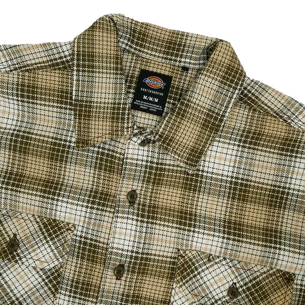 DICKIES SKATEBOARDING SHORT SLEEVE SHIRTS ディッキーズ スケートボーディング 半袖シャツ MIKE ANDERSON WORK SHIRT DARK OLIVE スケートボード スケボー 1