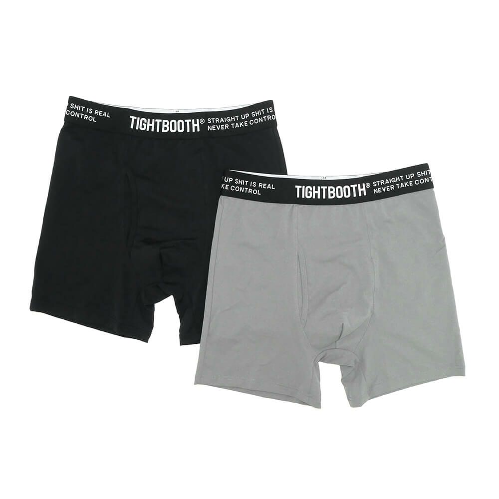 TIGHTBOOTH（TBPR）UNDERWEAR タイトブース アンダーウェア DRY BOXER BRIEF PACK（2 PACK）BLACK/GREY スケートボード スケボー　1