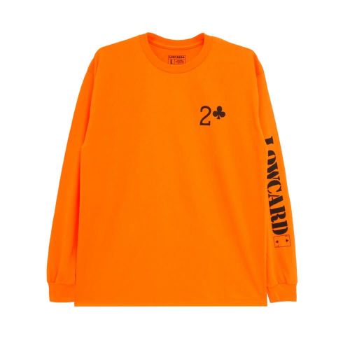 LOWCARD LONG SLEEVE ローカード ロングスリーブTシャツ WORK ORANGE スケートボード スケボー 