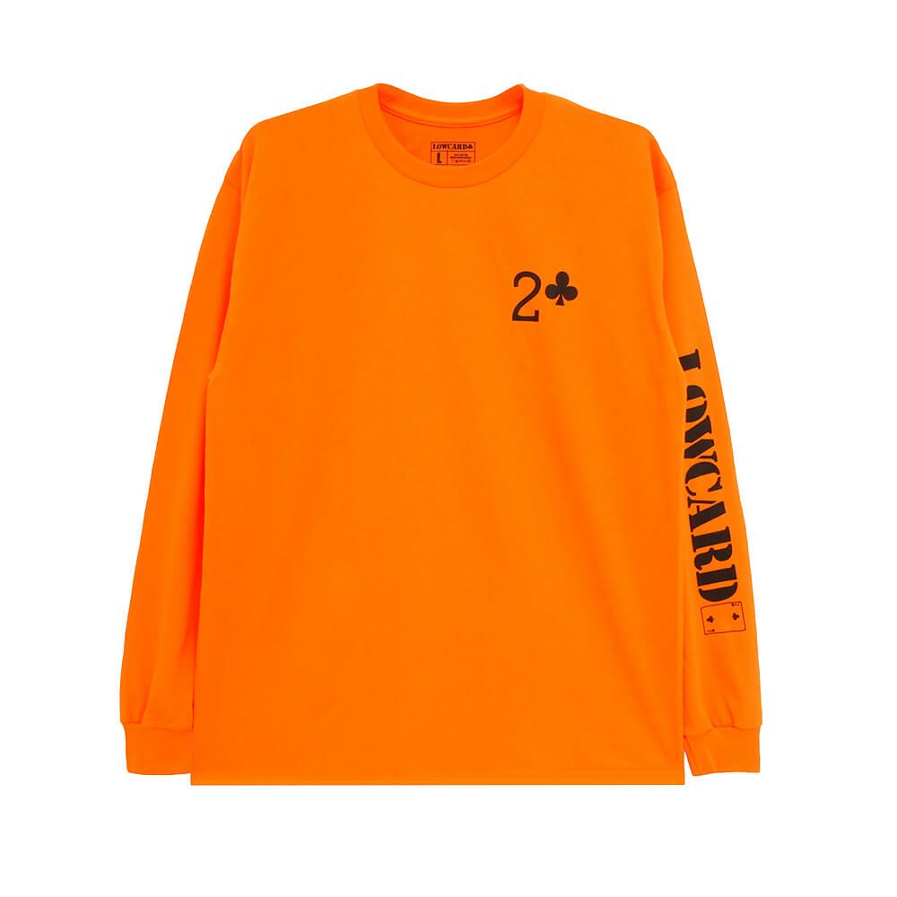 LOWCARD LONG SLEEVE ローカード ロングスリーブTシャツ WORK ORANGE スケートボード スケボー 