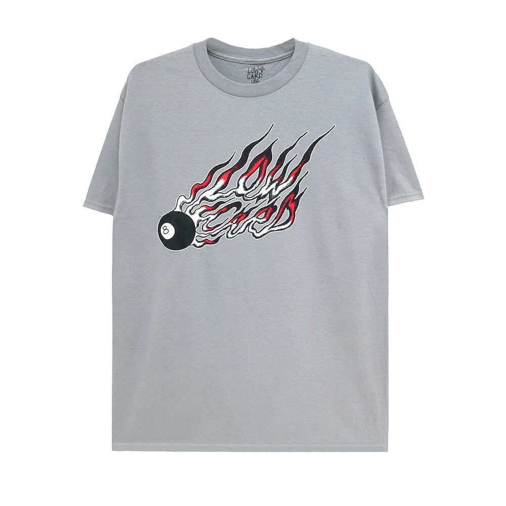 LOWCARD T-SHIRT ローカード Tシャツ 8 BALL LIGHT GREY スケートボード スケボー 