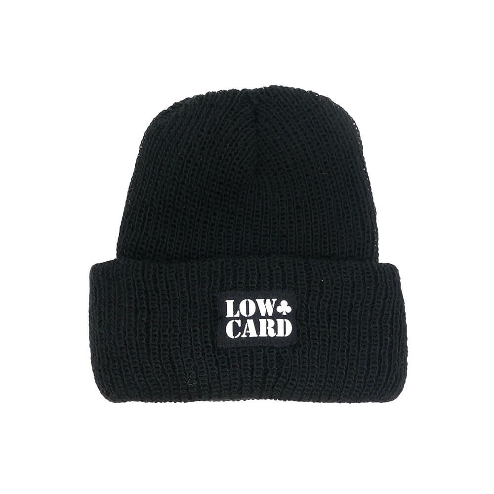 LOWCARD KNITCAP ローカード ニットキャップ LONGSHOREMAN BEANIE BLACK スケートボード スケボー 