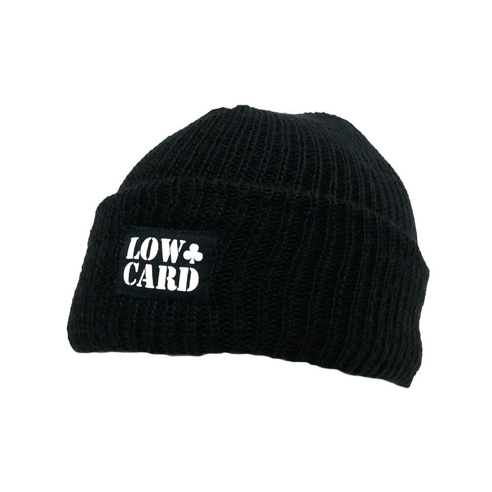 LOWCARD KNITCAP ローカード ニットキャップ LONGSHOREMAN BEANIE BLACK スケートボード スケボー 1